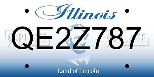 QE2Z787 Illinois License Plate