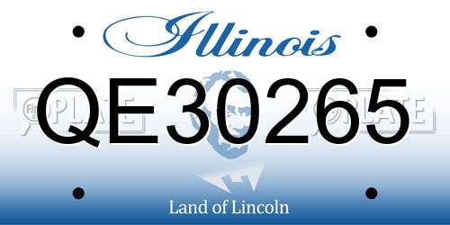 QE30265 Illinois License Plate