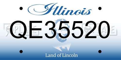 QE35520 Illinois License Plate