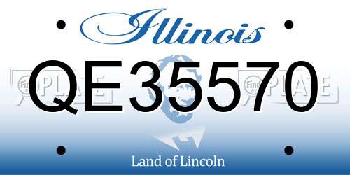 QE35570 Illinois License Plate
