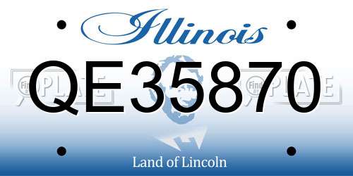 QE35870 Illinois License Plate