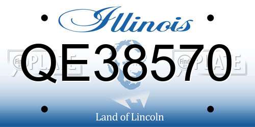 QE38570 Illinois License Plate