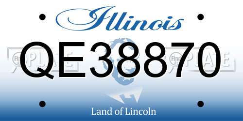 QE38870 Illinois License Plate