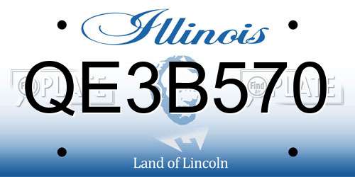 QE3B570 Illinois License Plate