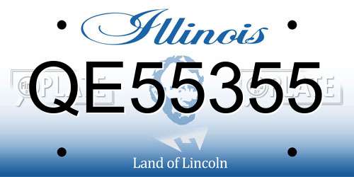 QE55355 Illinois License Plate