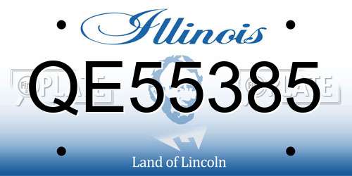 QE55385 Illinois License Plate