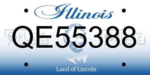 QE55388 Illinois License Plate