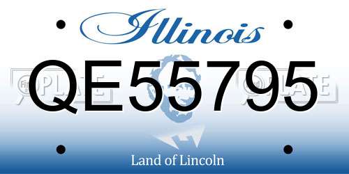 QE55795 Illinois License Plate