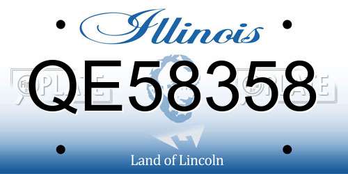 QE58358 Illinois License Plate