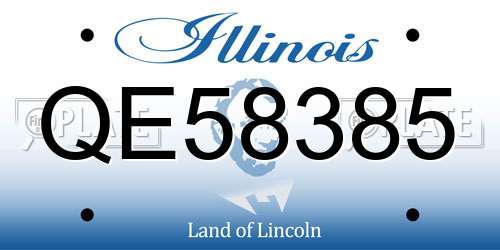 QE58385 Illinois License Plate
