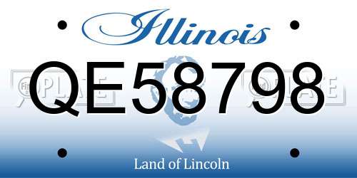 QE58798 Illinois License Plate