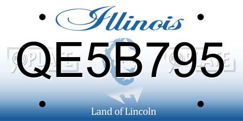QE5B795 Illinois License Plate