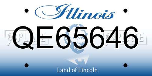 QE65646 Illinois License Plate