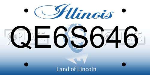QE6S646 Illinois License Plate