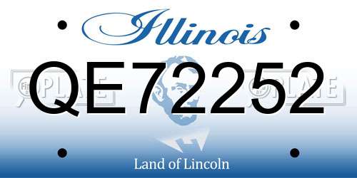 QE72252 Illinois License Plate