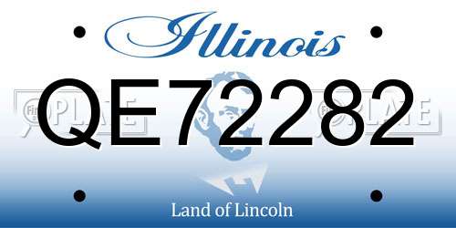 QE72282 Illinois License Plate