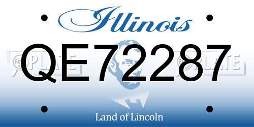 QE72287 Illinois License Plate