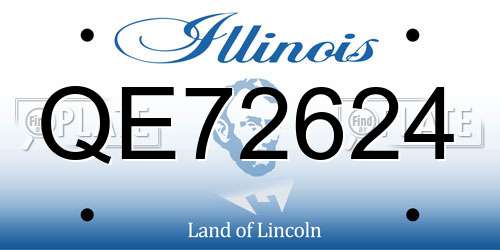 QE72624 Illinois License Plate
