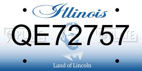 QE72757 Illinois License Plate