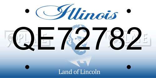 QE72782 Illinois License Plate