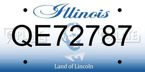QE72787 Illinois License Plate