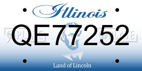 QE77252 Illinois License Plate