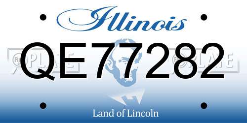 QE77282 Illinois License Plate