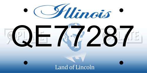 QE77287 Illinois License Plate