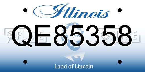 QE85358 Illinois License Plate