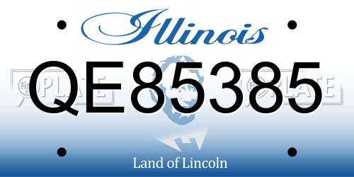 QE85385 Illinois License Plate