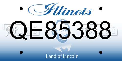 QE85388 Illinois License Plate