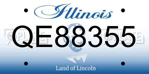 QE88355 Illinois License Plate