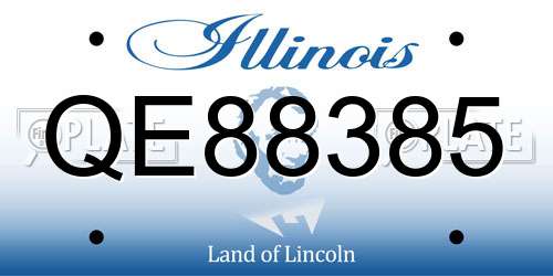 QE88385 Illinois License Plate