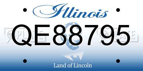 QE88795 Illinois License Plate