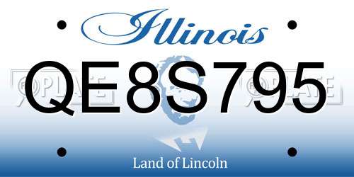 QE8S795 Illinois License Plate