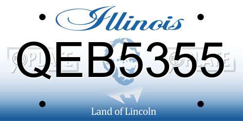 QEB5355 Illinois License Plate