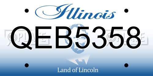 QEB5358 Illinois License Plate