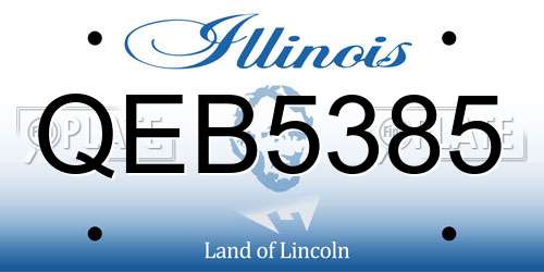 QEB5385 Illinois License Plate
