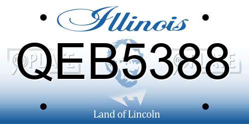 QEB5388 Illinois License Plate