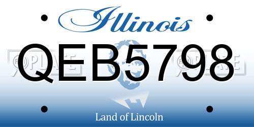 QEB5798 Illinois License Plate