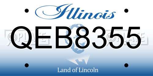 QEB8355 Illinois License Plate