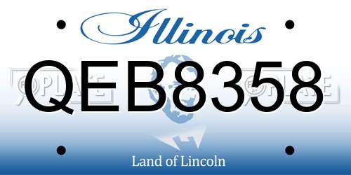 QEB8358 Illinois License Plate