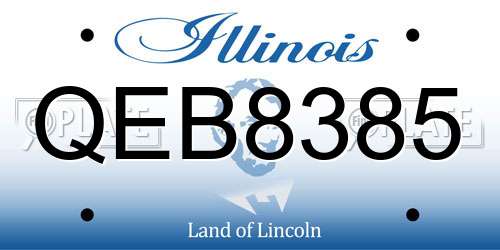 QEB8385 Illinois License Plate