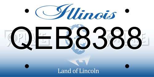 QEB8388 Illinois License Plate