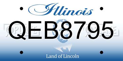 QEB8795 Illinois License Plate
