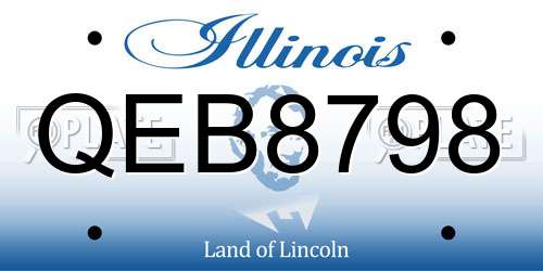 QEB8798 Illinois License Plate