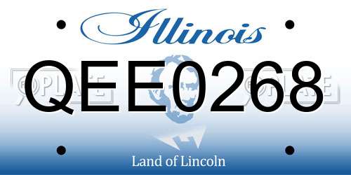 QEE0268 Illinois License Plate