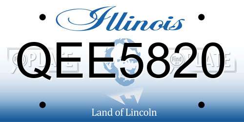 QEE5820 Illinois License Plate