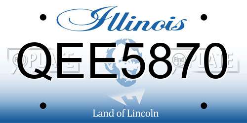QEE5870 Illinois License Plate