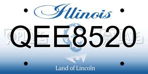 QEE8520 Illinois License Plate